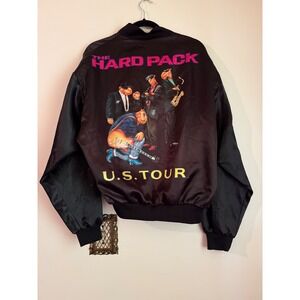 Vintage Swingster Joe Camel The Hard Pack US Tour Satin Bomber Jacket Black L